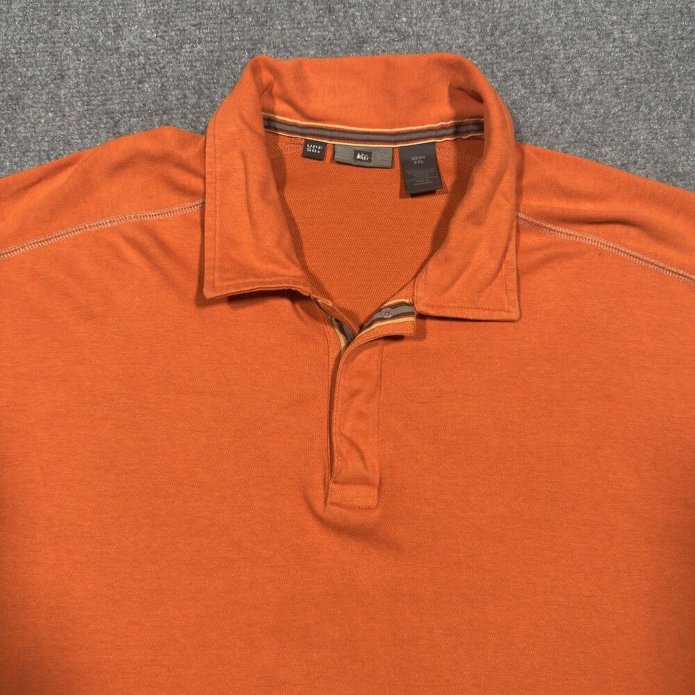REI UPF 50+ Organic Cotton Outdoor Hiking Polo Shirt Men's XXL 2XL - Picture 1 of 6